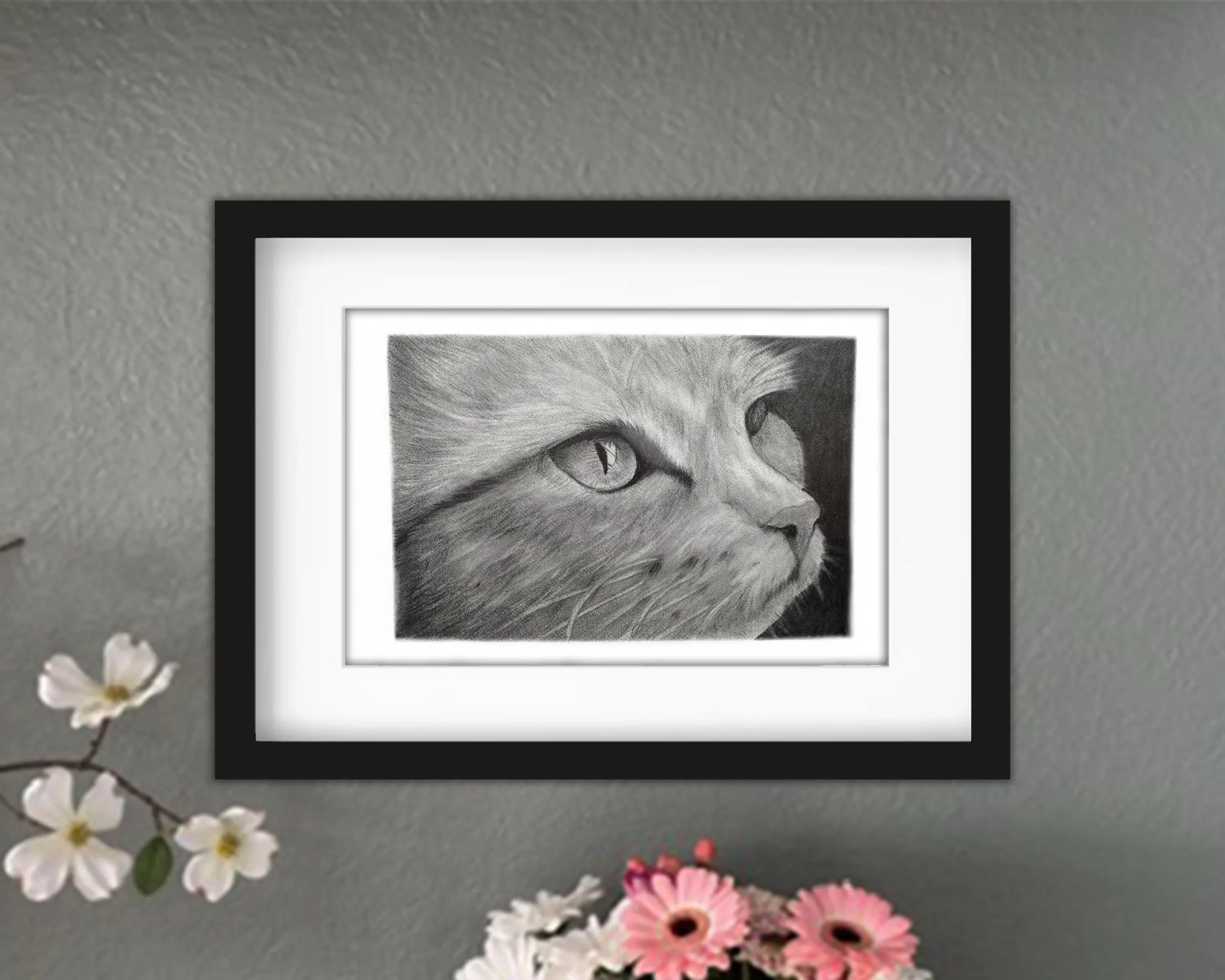 Discover high quality prints of original hand drawn animal portrait art by pencil artist, Fiona Green. High quality and unique.