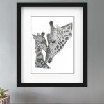 Discover high quality prints of original hand drawn animal portrait art by pencil artist, Fiona Green. High quality and unique.