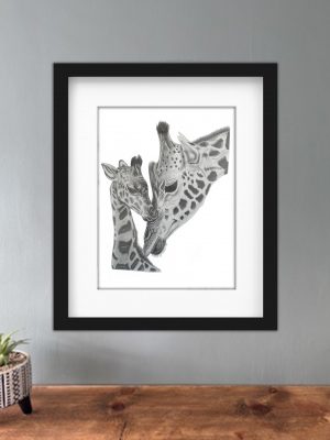 Discover high quality prints of original hand drawn animal portrait art by pencil artist, Fiona Green. High quality and unique.