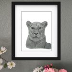 Discover high quality prints of original hand drawn animal portrait art by pencil artist, Fiona Green. High quality and unique.