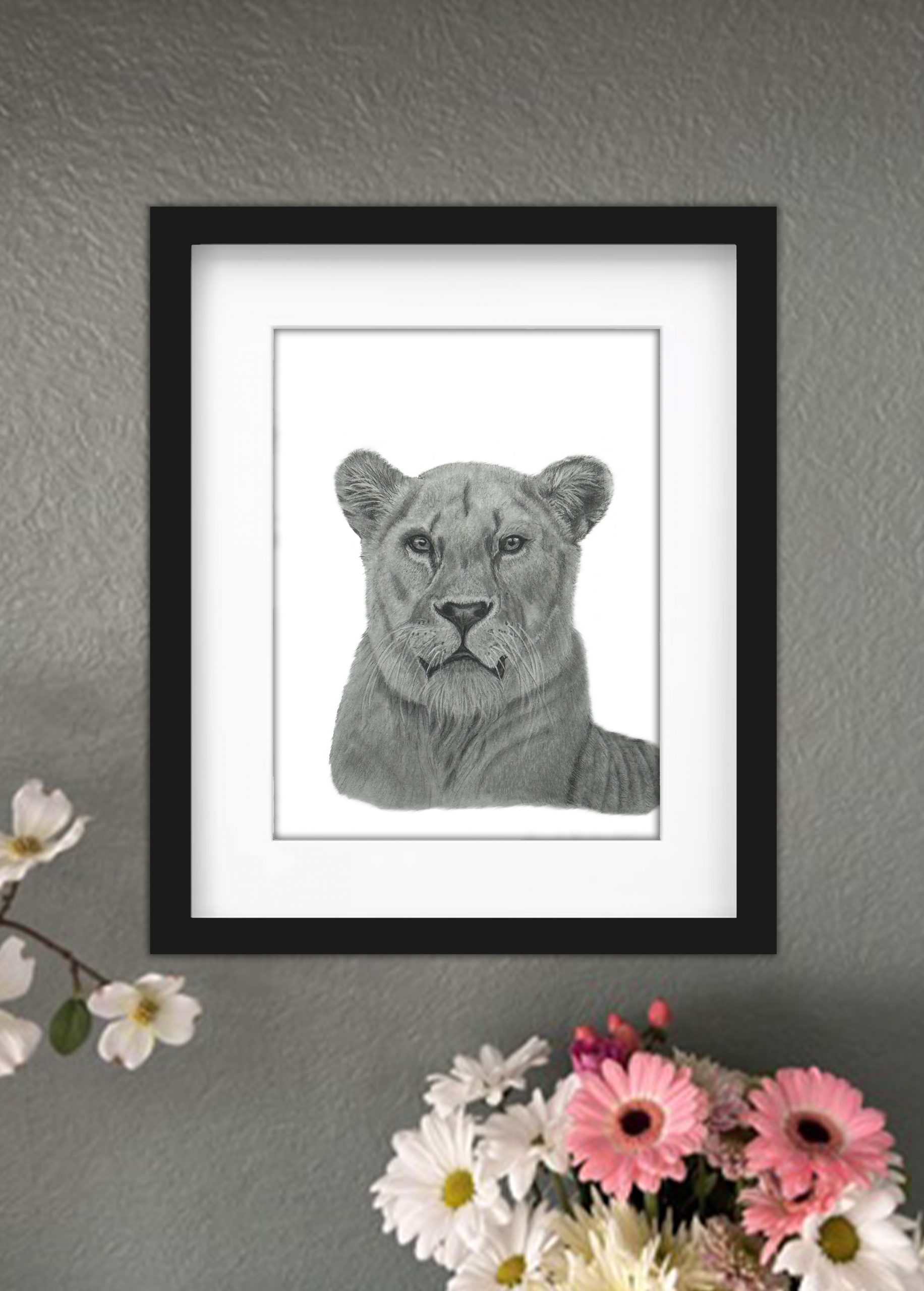 Discover high quality prints of original hand drawn animal portrait art by pencil artist, Fiona Green. High quality and unique.
